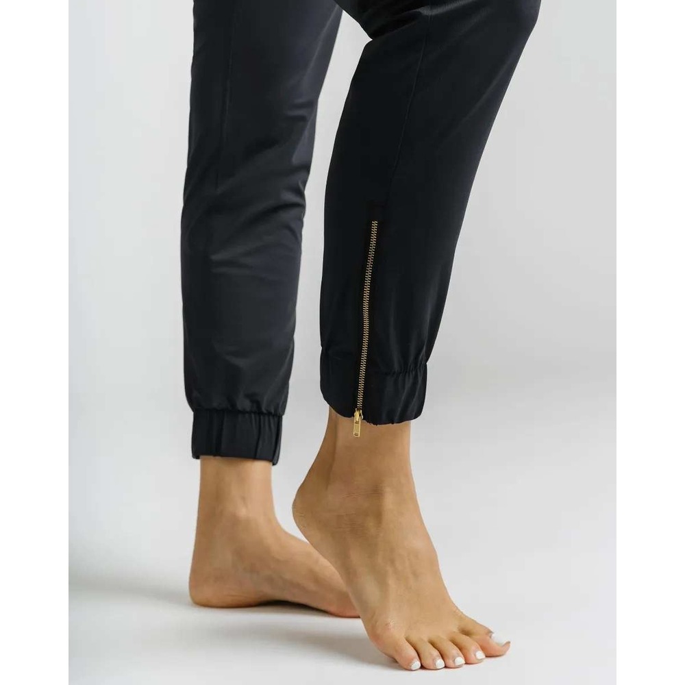 ZYIA Black Everywhere Zipper Jogger Slim tapered fitLow-profile hip pockets XL - Picture 6 of 15